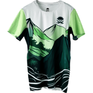 tee-shirt vert de trail de La Réunion 974