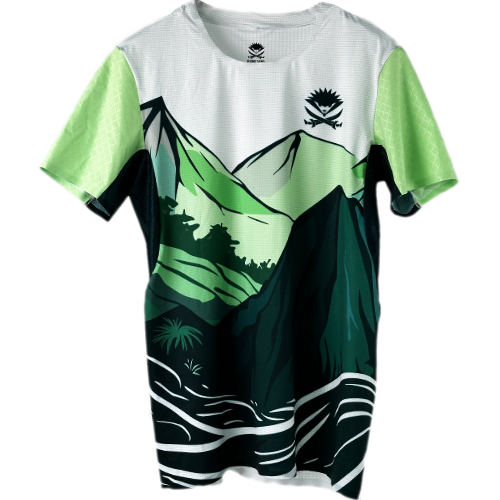 tee-shirt vert de trail de La Réunion 974