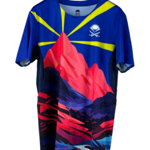 Maillot (t-shirt) de trail ultra technique avec les couleurs de La Réunion.